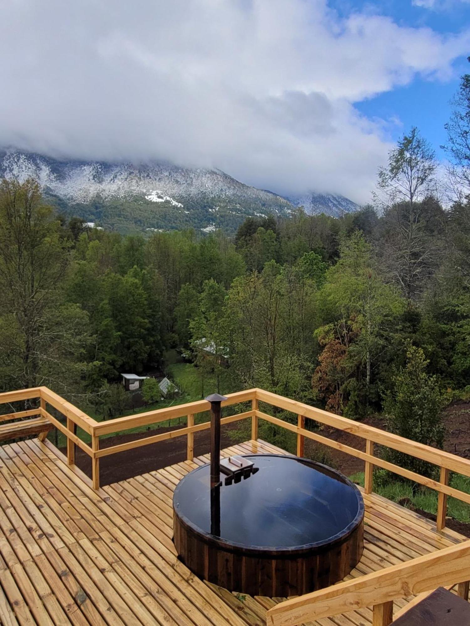 Cabana Con Tinaja Caliente En Ruta Termal De Huife Chalé